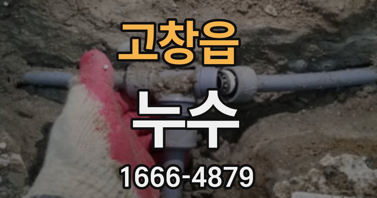 고창읍 누수