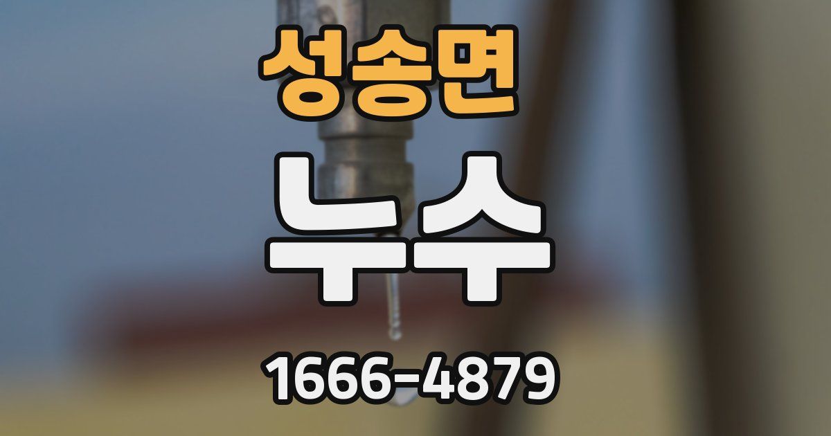 성송면 누수