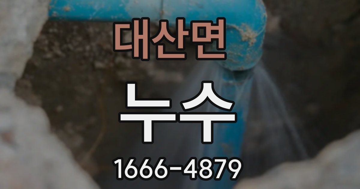 대산면 누수