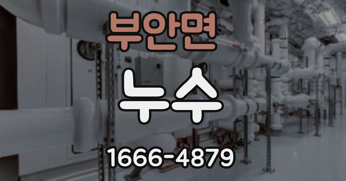 부안면 누수