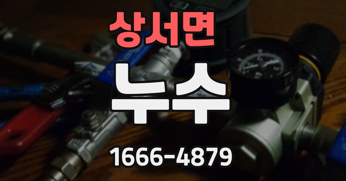 상서면 누수