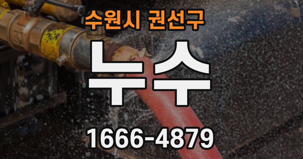 수원시 권선구 누수