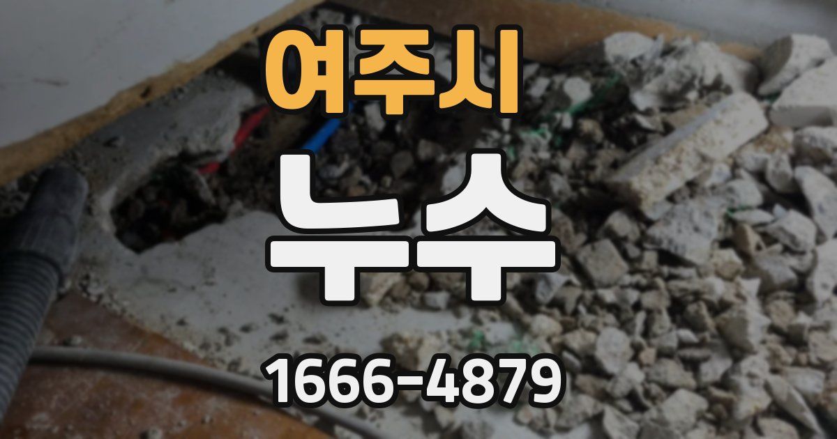여주시 누수
