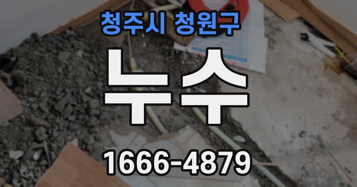 청주시 청원구 누수
