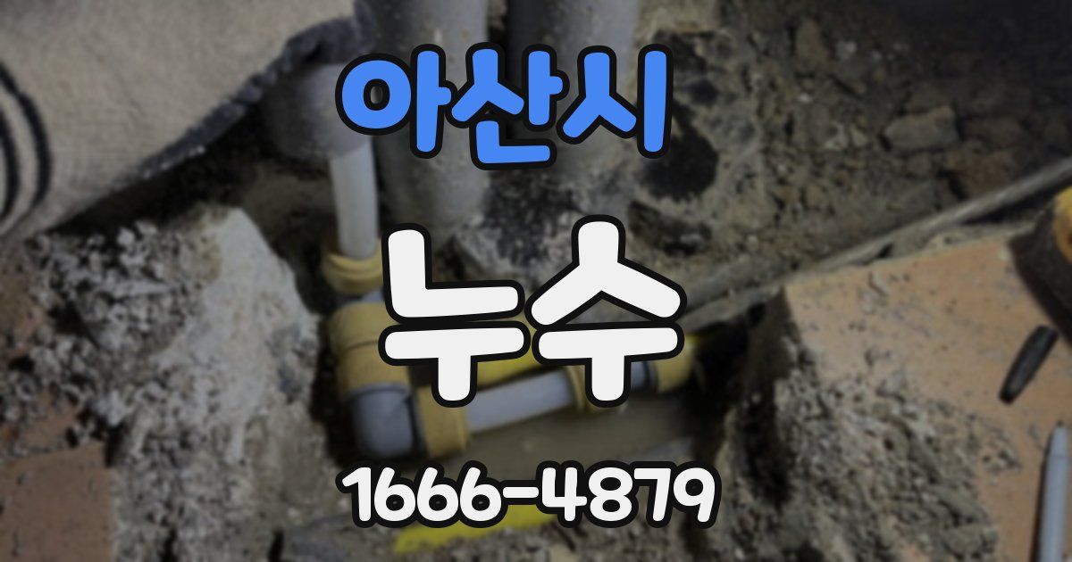 아산시 누수