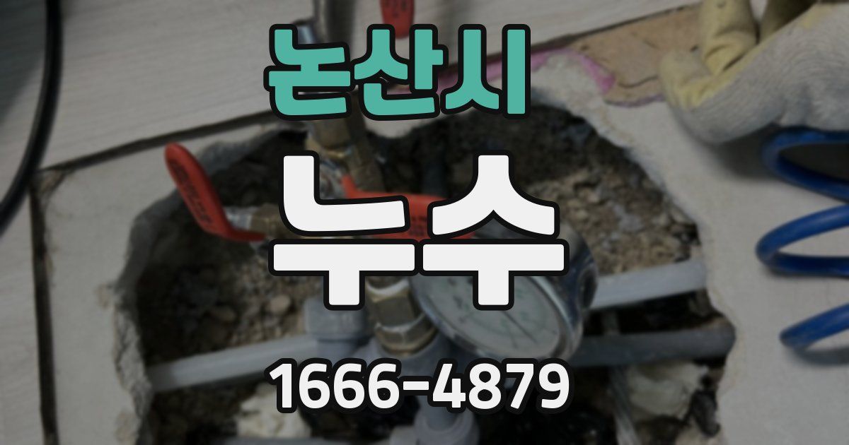 논산시 누수
