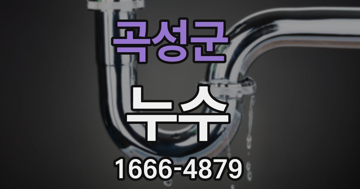 곡성군 누수