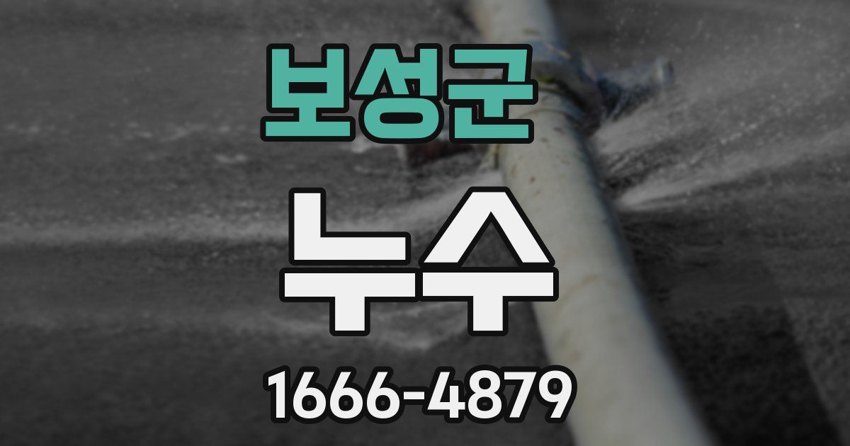 보성군 누수