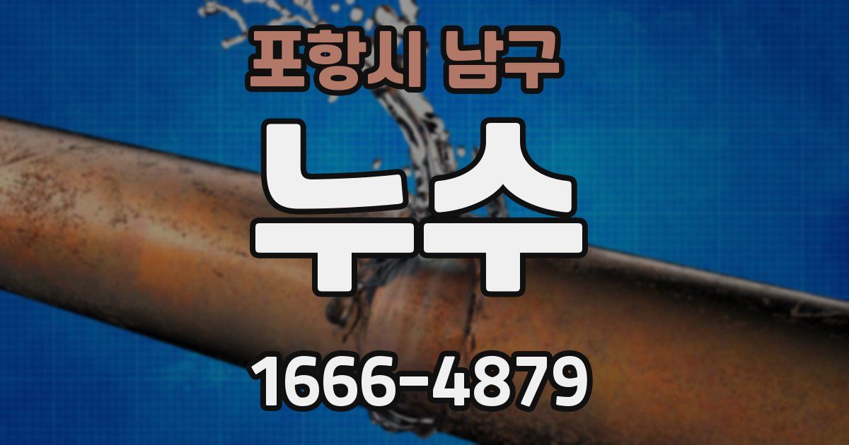 포항시 남구 누수