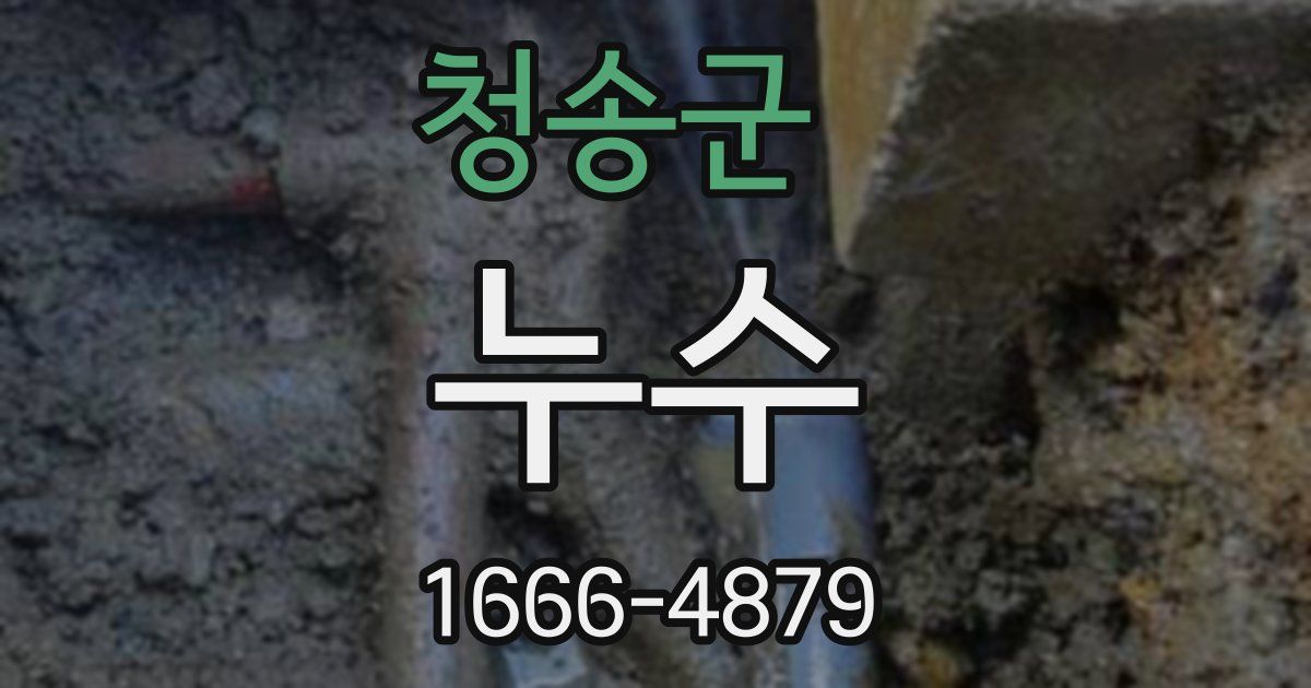 청송군 누수
