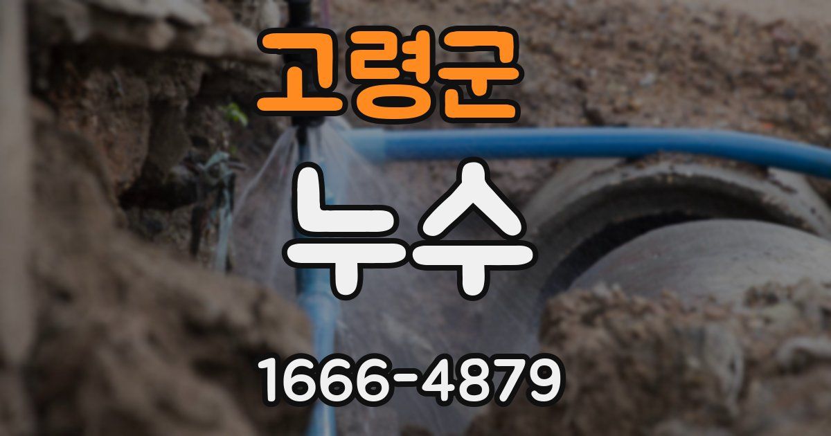 고령군 누수