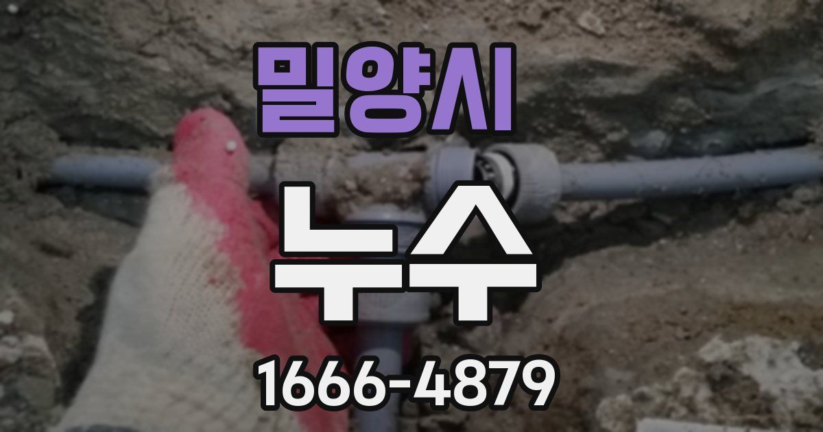 밀양시 누수
