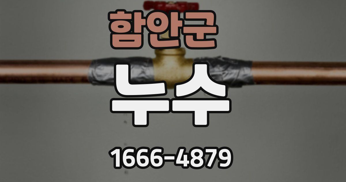 함안군 누수