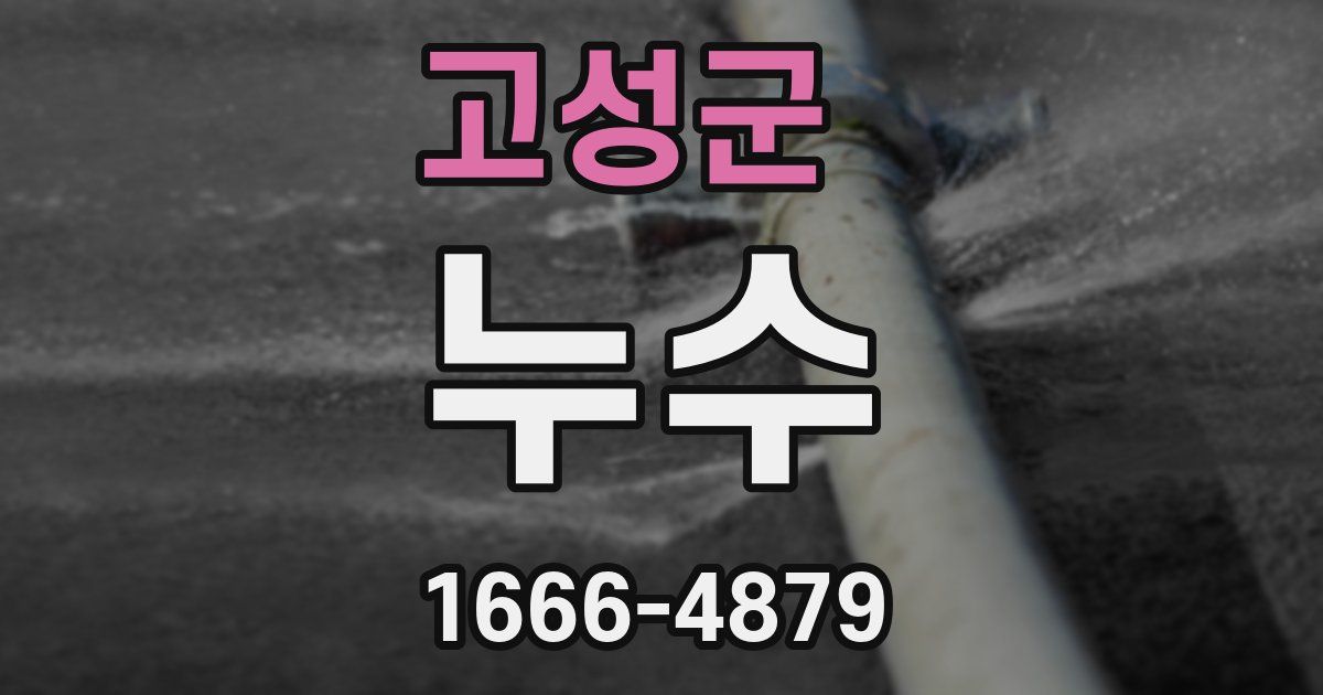 고성군 누수