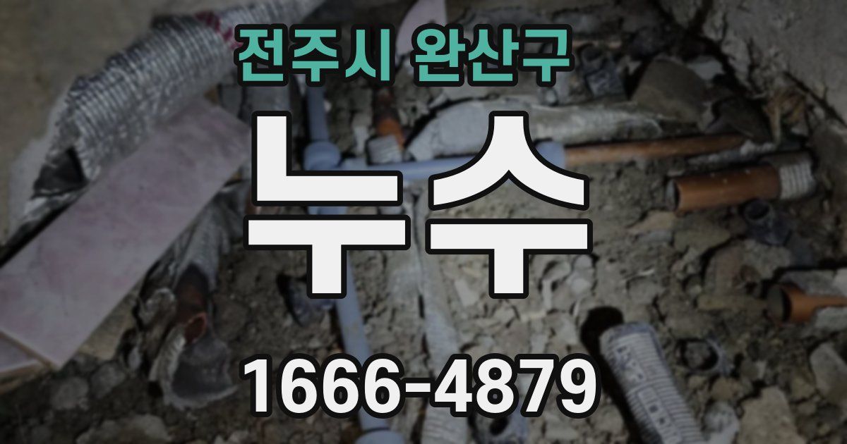 전주시 완산구 누수