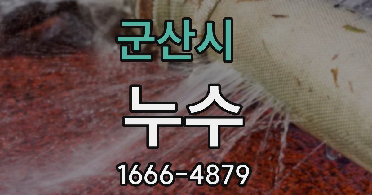 군산시 누수