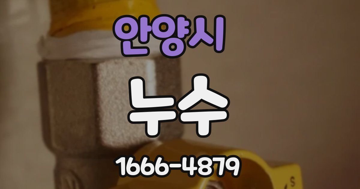 안양시 누수