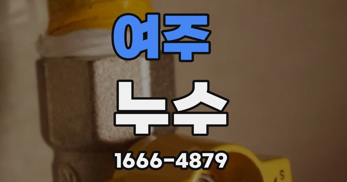 여주 누수