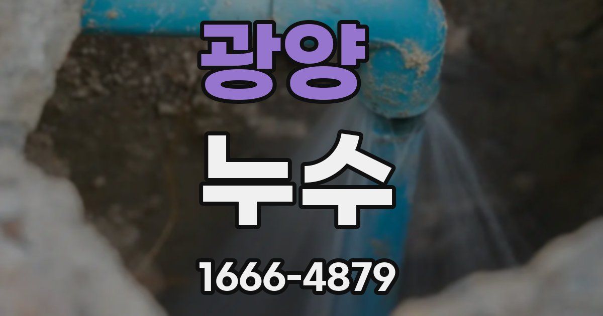 광양 누수