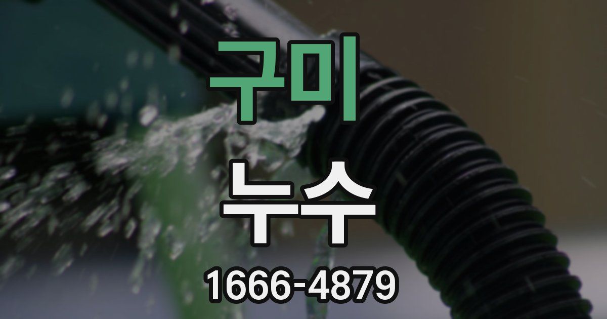 구미 누수