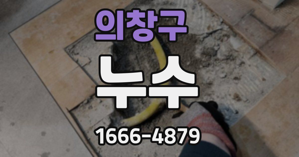 의창구 누수