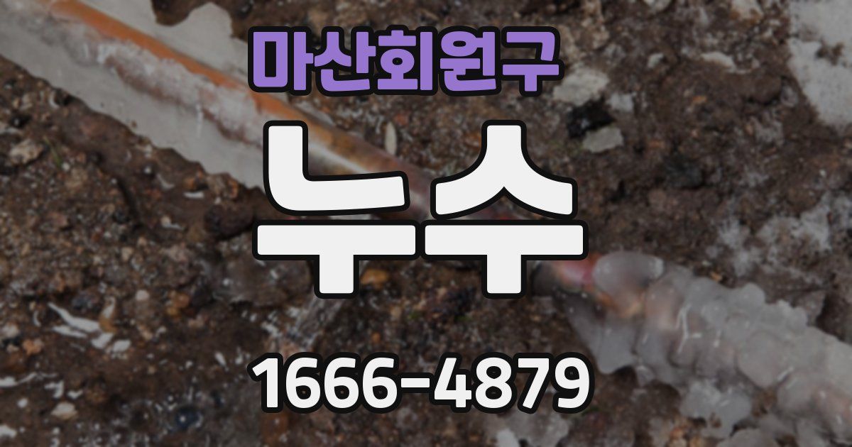 마산회원구 누수