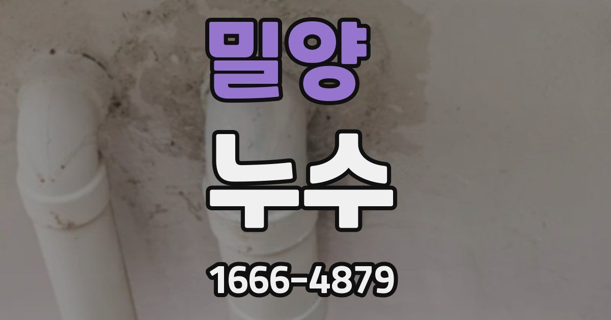 밀양 누수