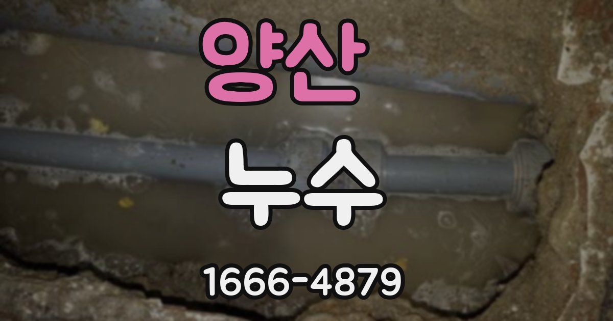 양산 누수