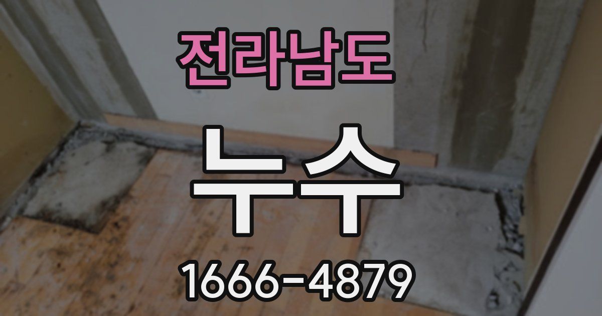 전라남도 누수