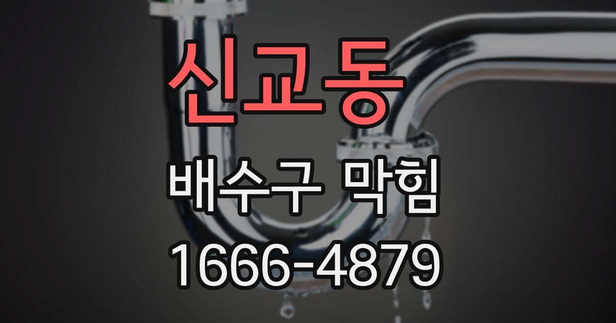 신교동 배수구 막힘