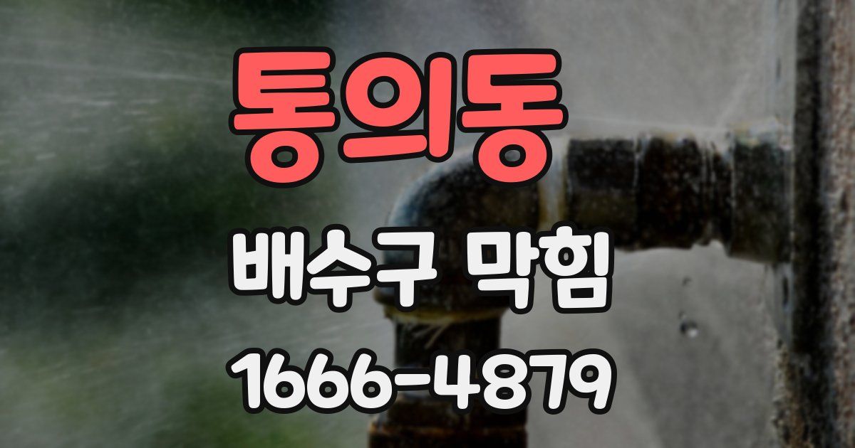 통의동 배수구 막힘