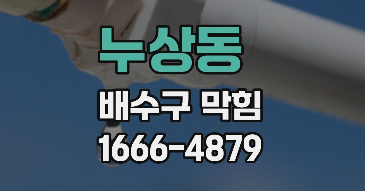 누상동 배수구 막힘