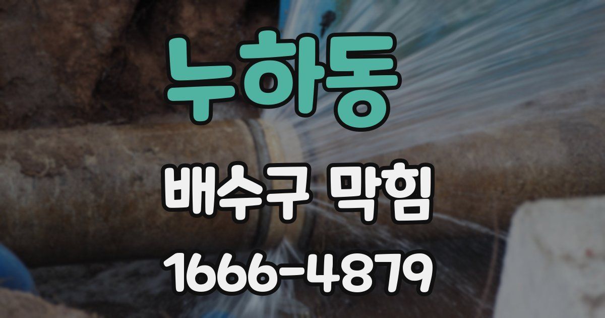 누하동 배수구 막힘