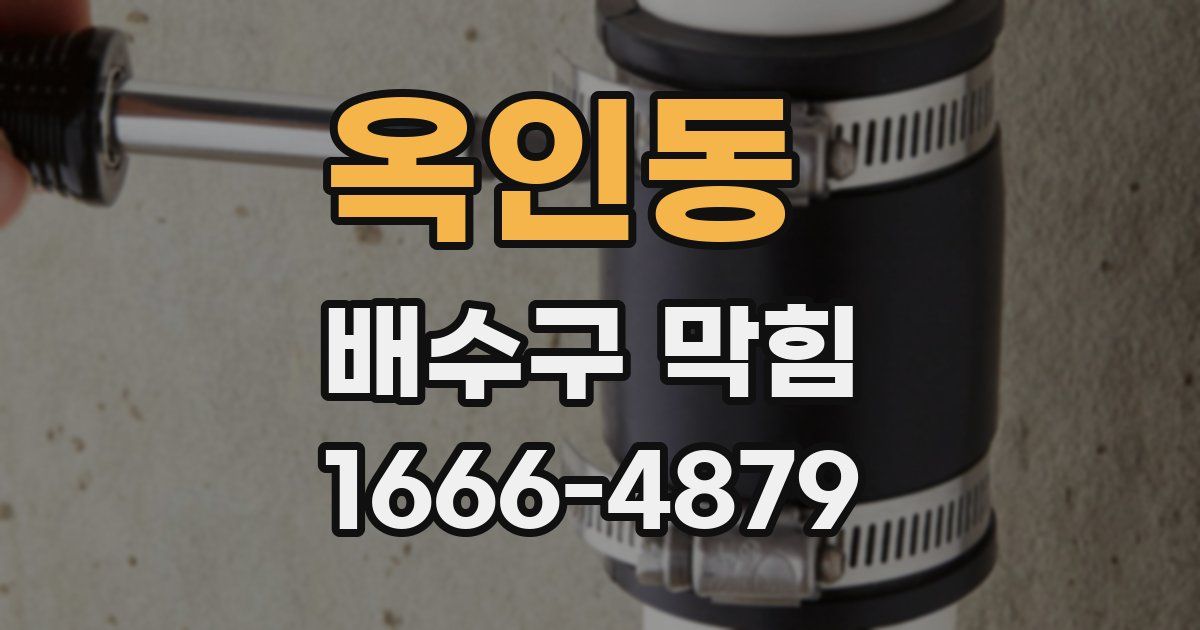 옥인동 배수구 막힘