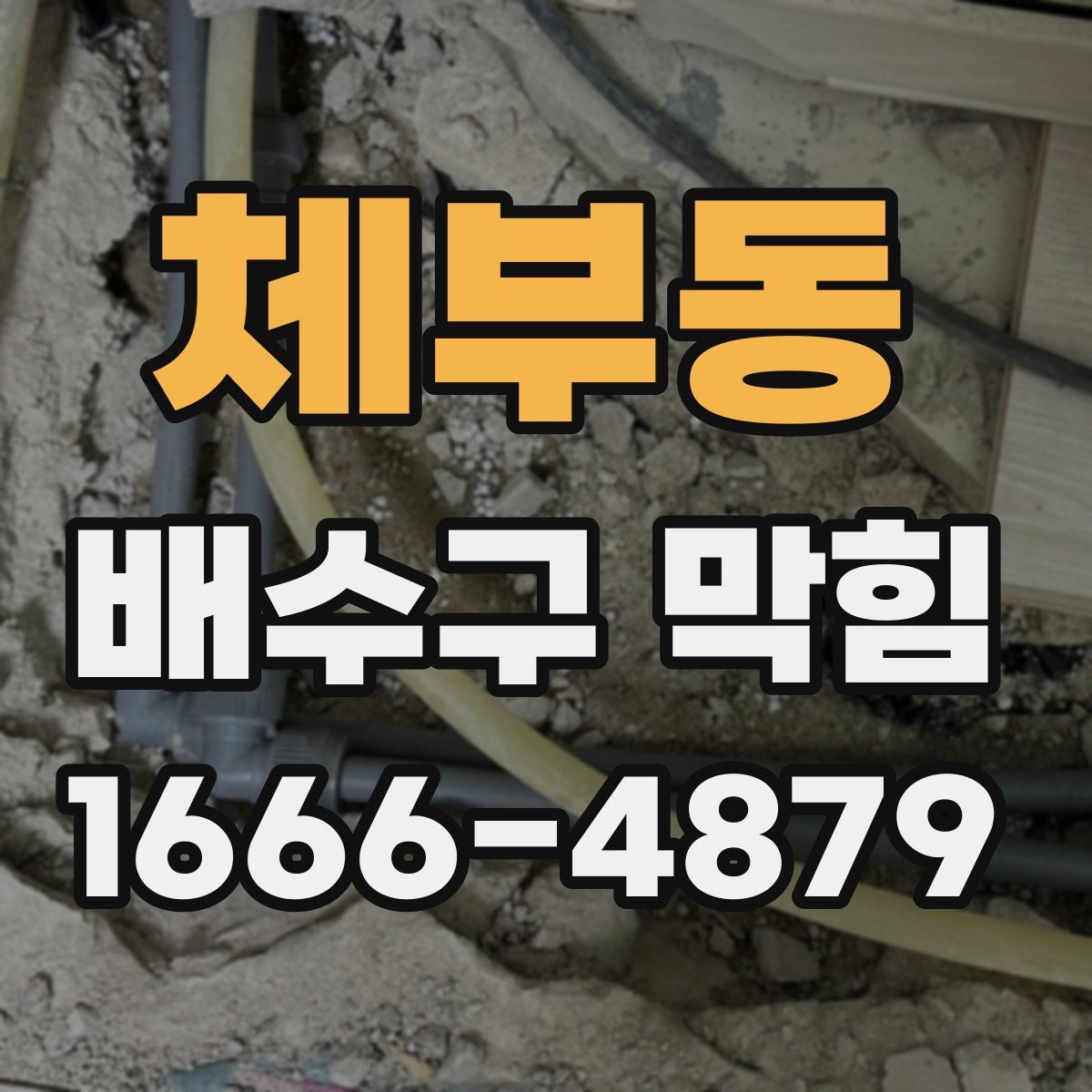 체부동 배수구 막힘