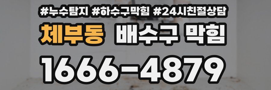 체부동 배수구 막힘