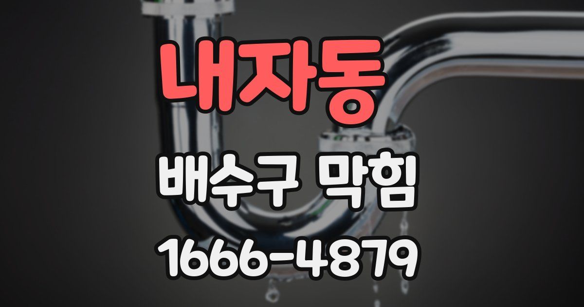 내자동 배수구 막힘