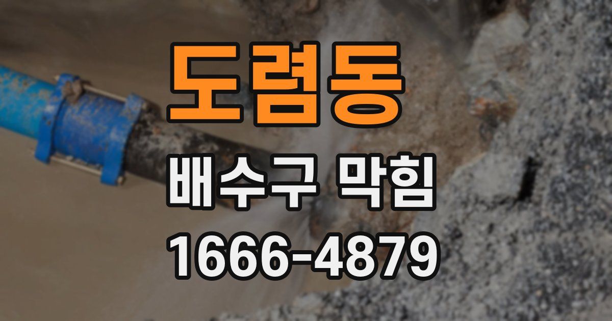 도렴동 배수구 막힘