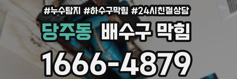 당주동 배수구 막힘
