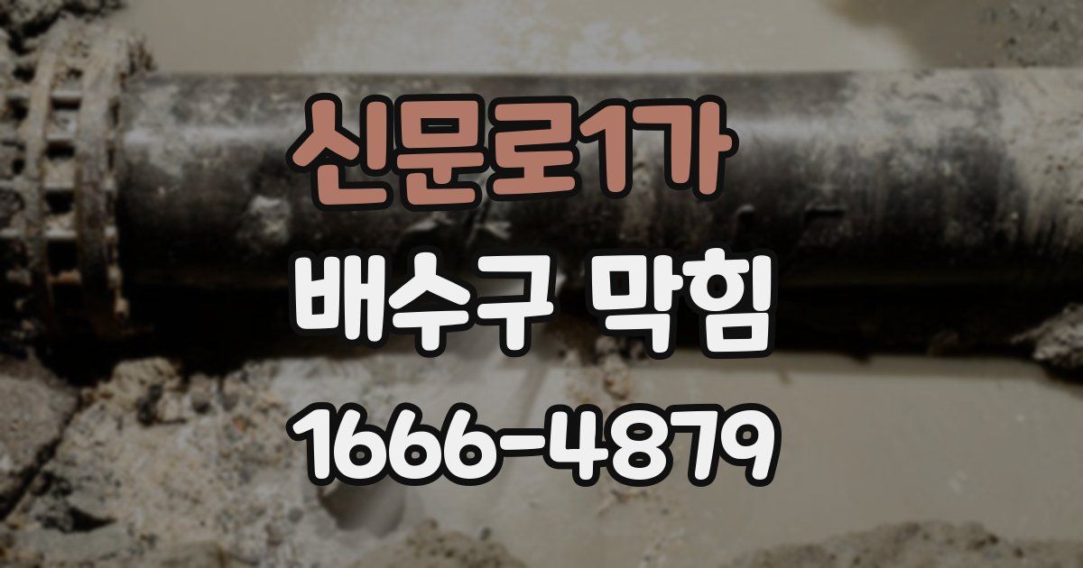 신문로1가 배수구 막힘