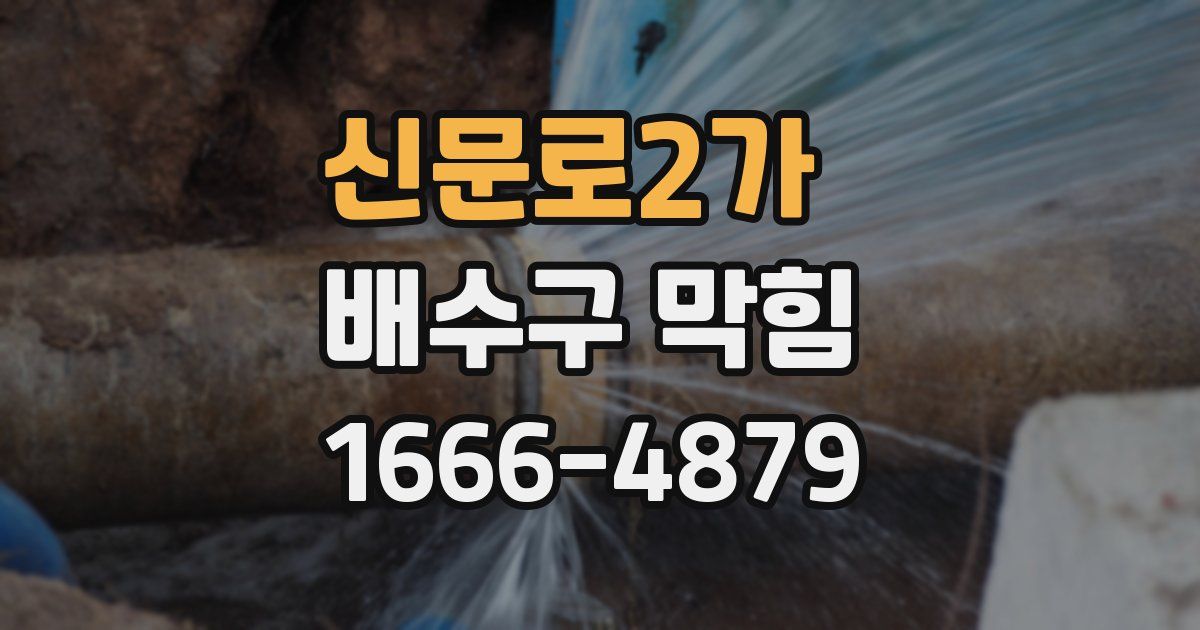 신문로2가 배수구 막힘