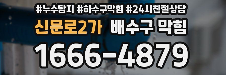 신문로2가 배수구 막힘