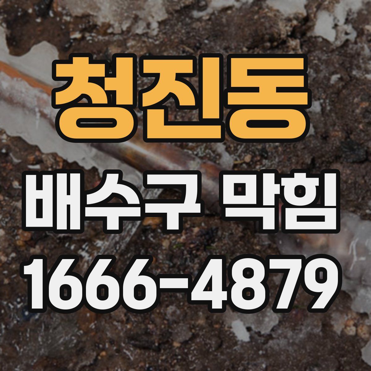 청진동 배수구 막힘