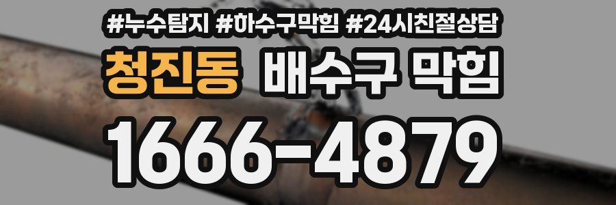 청진동 배수구 막힘