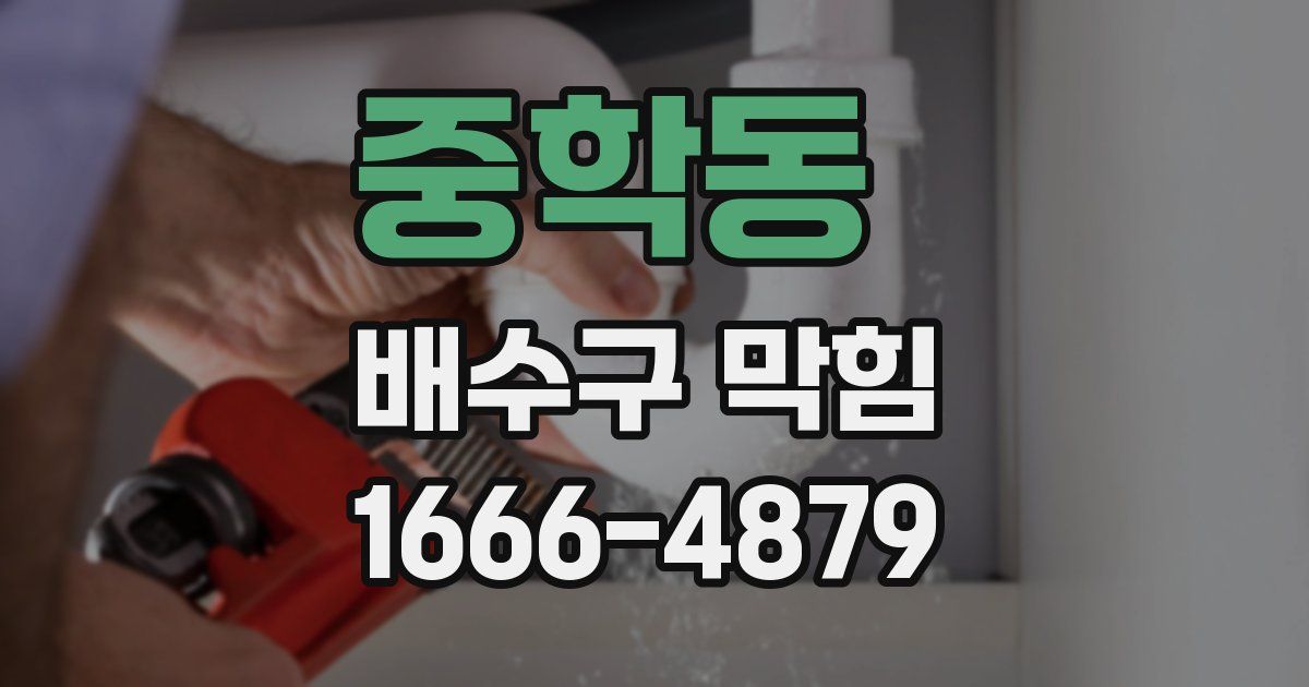 중학동 배수구 막힘