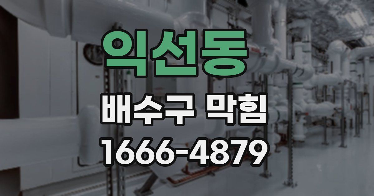 익선동 배수구 막힘