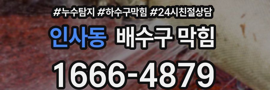 인사동 배수구 막힘