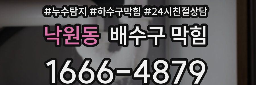 낙원동 배수구 막힘