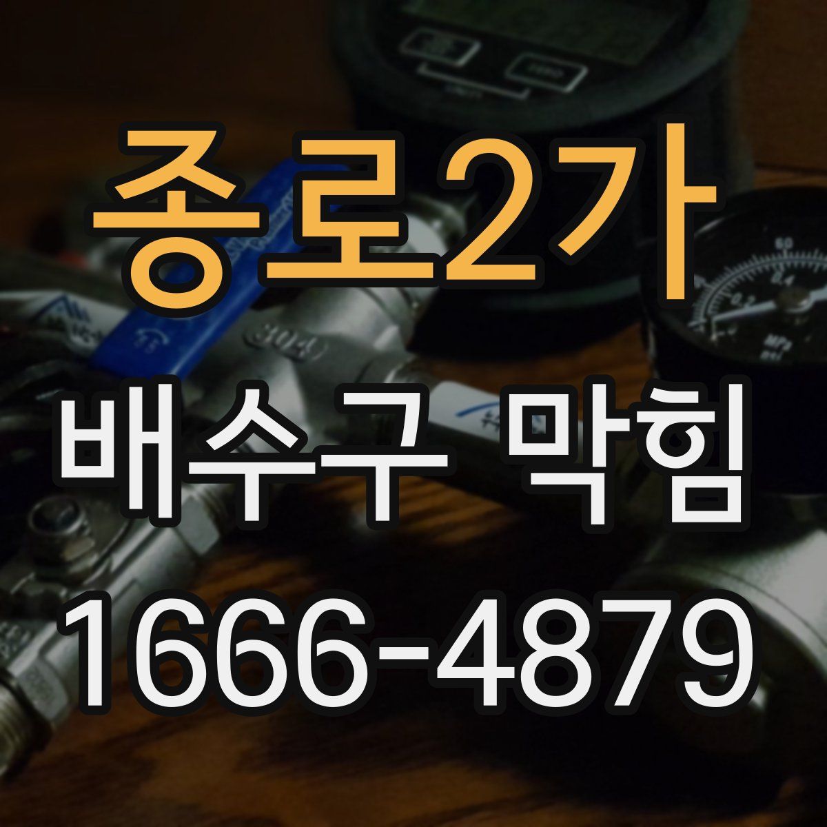 종로2가 배수구 막힘