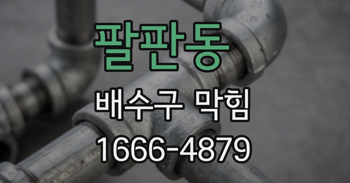팔판동 배수구 막힘